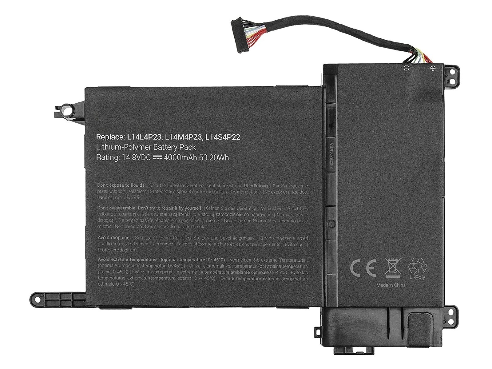 RETRO Lenovo IdeaPad Y700-15ISK, L14M4P23 Notebook Bataryası