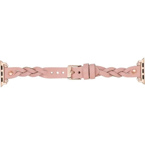 PLM Apple Watch Deri Kordon Wanda 38-40MM Ferro Rose Gold Trok Nu2 Pembe