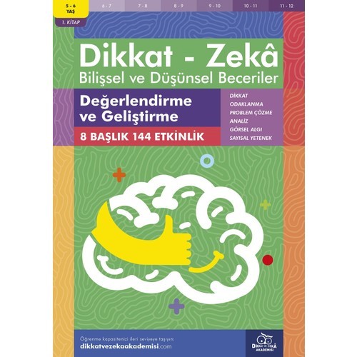 Değerlendirme ve Geliştirme (5 - 6 Yaş 1. Kitap, 144 Etkinlik) / Dikkat – Zekâ & Bilişsel ve Düşünsel Beceriler - Alison Primrose