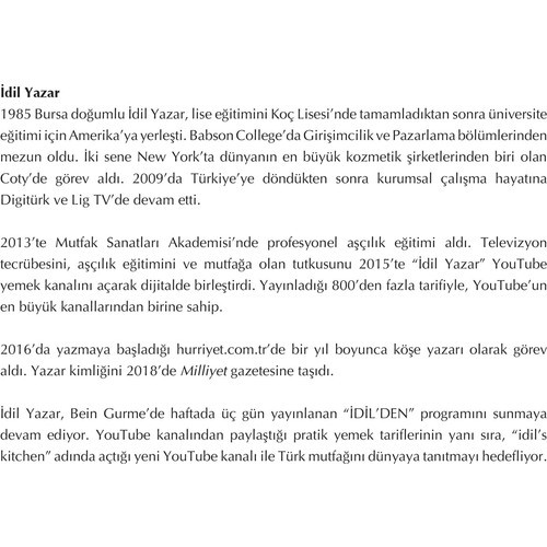 30 Dakikada Tatlılar - İdil Yazar