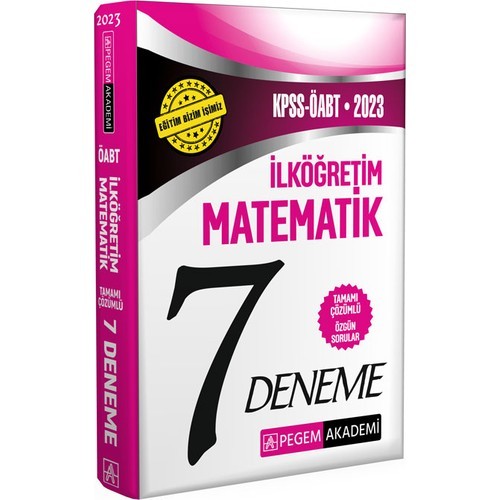 Pegem Akademi Yayıncılık 2023 KPSS ÖABT İlköğretim Matematik Öğretmenliği 7 Deneme