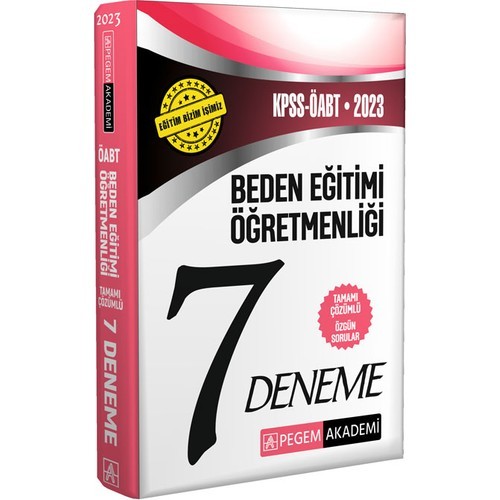 Pegem Akademi Yayıncılık 2023 KPSS ÖABT Beden Eğitimi Öğretmenliği 7 Deneme