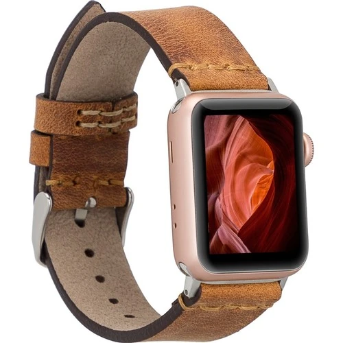 PLM Apple Watch Deri Kordon Ba7 42-44MM G19 Taba