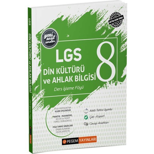 Pegem Akademi Yayıncılık LGS Din Kültürü ve Ahlak Bilgisi Ders İşleme Föyü