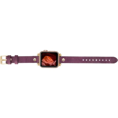 PLM Apple Watch Deri Kordon 38-40MM Ferro Rose Gold Trok G7 Mor