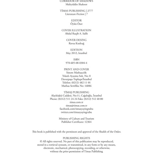 Corridor Of Shadows - (Futher Sufi Chronicles)-Muhyiddin Şekur