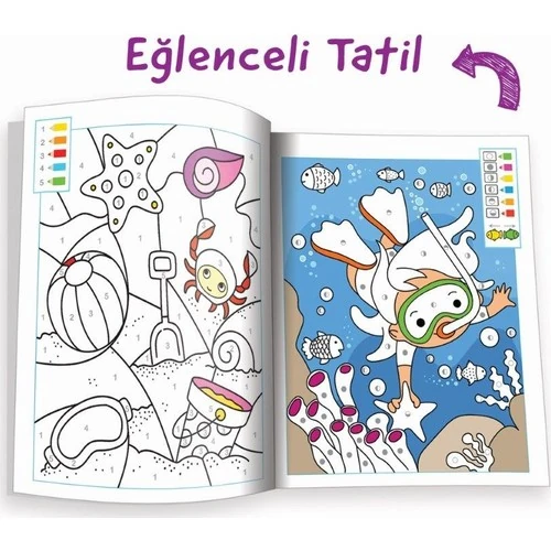 Kodlamalı Eğitici Boyama / 5-6 Yaş 1. ve 2. Seviye (2 Kitap)