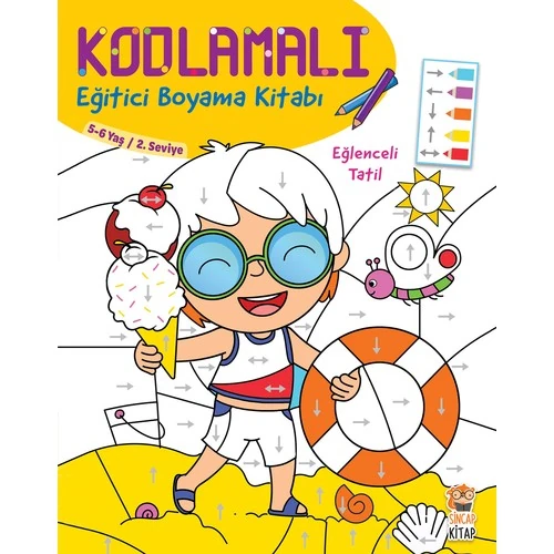 Kodlamalı Eğitici Boyama / 5-6 Yaş 1. ve 2. Seviye (2 Kitap)