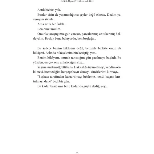 Ve Kızın Adı Gece - Ertürk Akşun