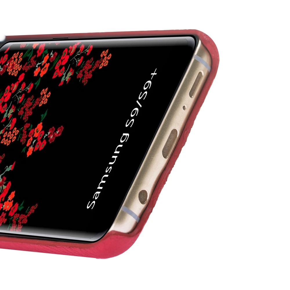 Maison de Noblesse Ultimate Jacket Deri Arka Kapak Samsung S9 Plus ERC2 Kırmızı