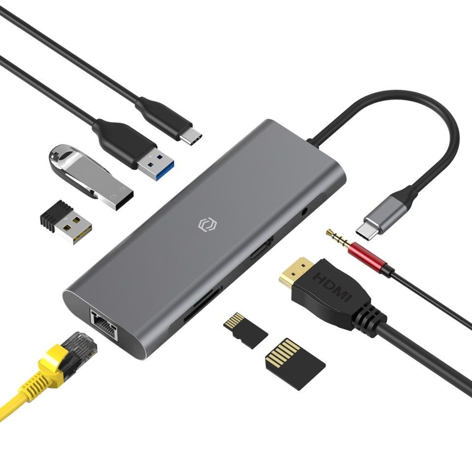 Frisby FA-7716TC Type-C 9 in 1 Multi Port Hub