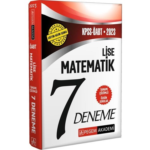 Pegem Akademi Yayıncılık 2023 KPSS ÖABT Lise Matematik Öğretmenliği 7 Deneme Pegem Akademi Yayıncılık