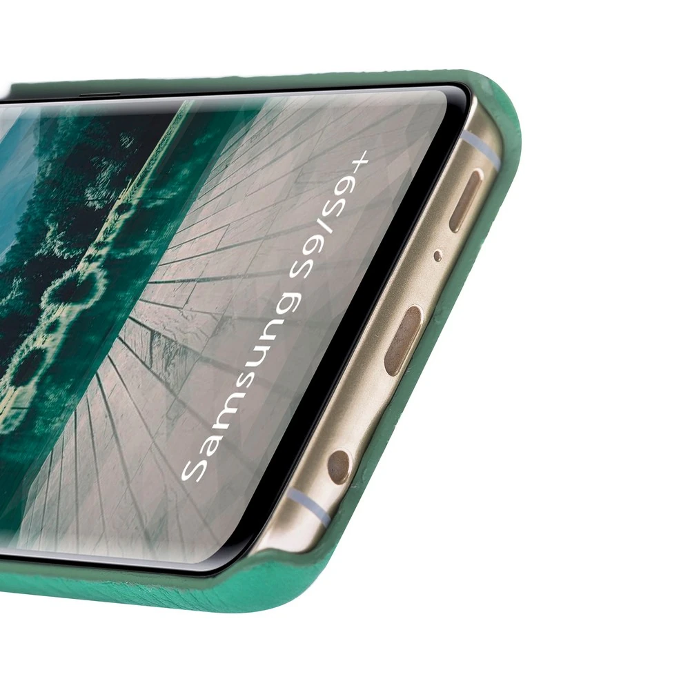 Maison de Noblesse Ultimate Jacket Deri Arka Kapak Samsung S9 Plus ERC4 Yeşil