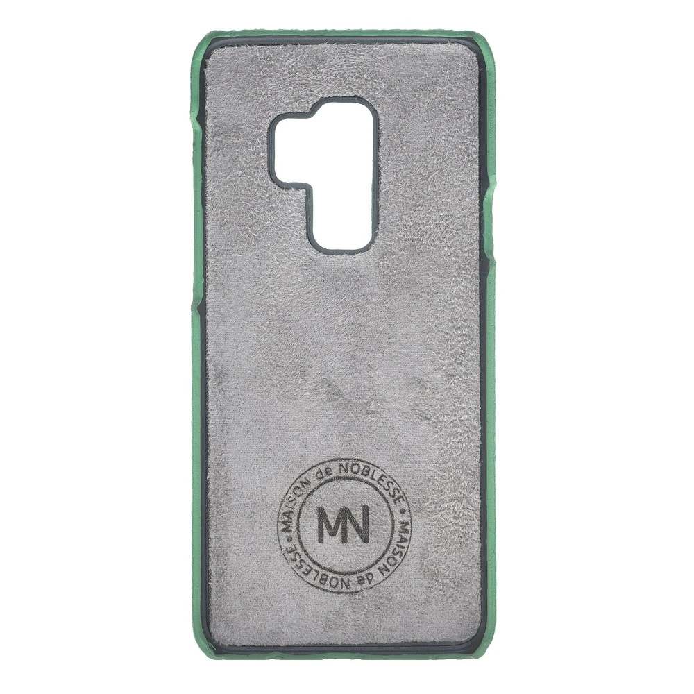 Maison de Noblesse Ultimate Jacket Deri Arka Kapak Samsung S9 Plus ERC4 Yeşil