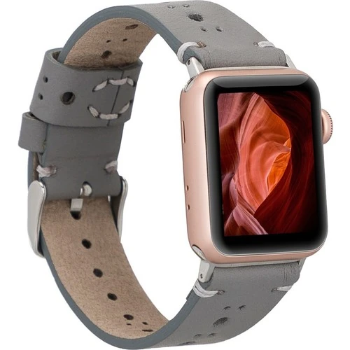 PLM Apple Watch Deri Kordon Ba8 42-44MM Rst9 Gri