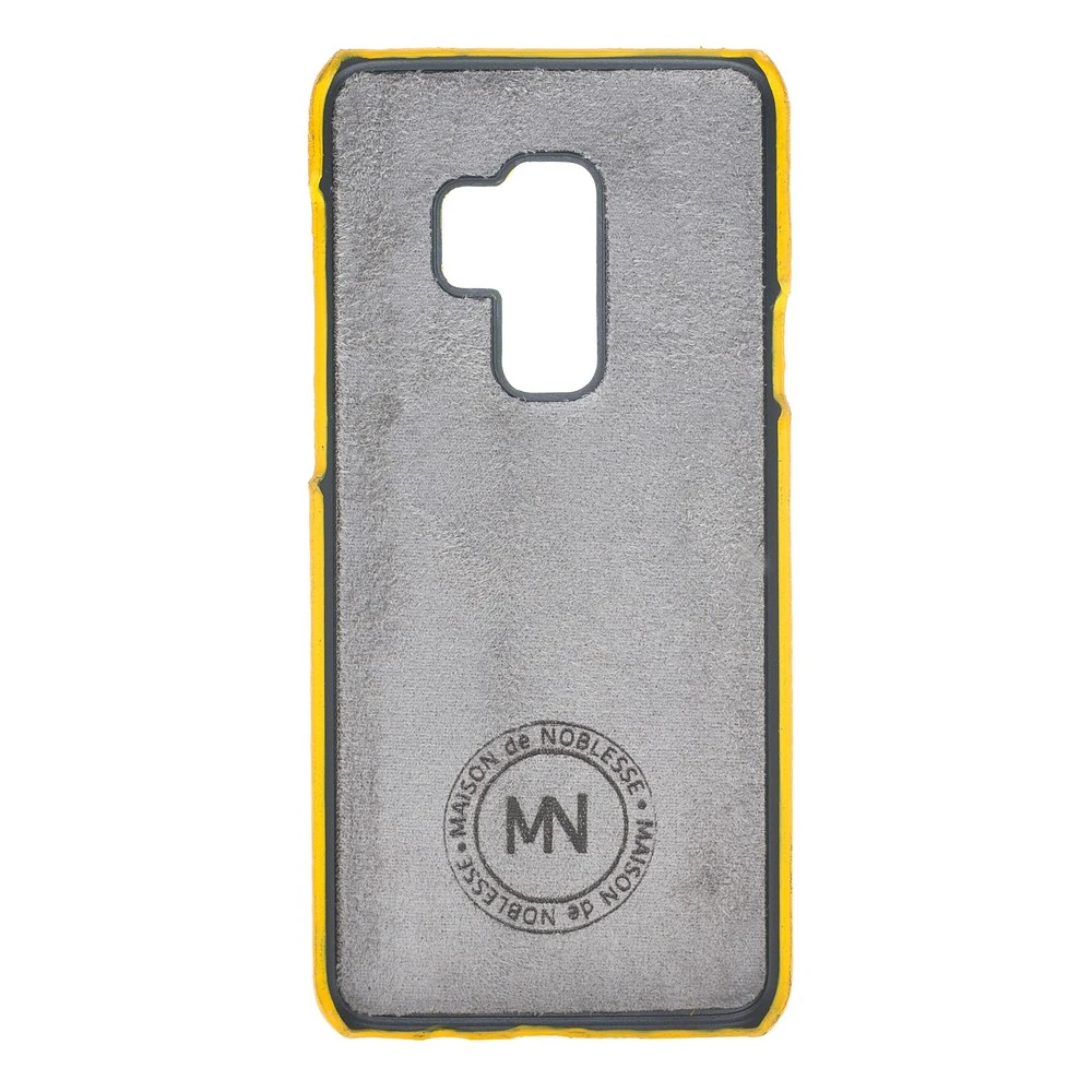 Maison de Noblesse Ultimate Jacket Deri Arka Kapak Samsung S9 Plus FL12 Sarı
