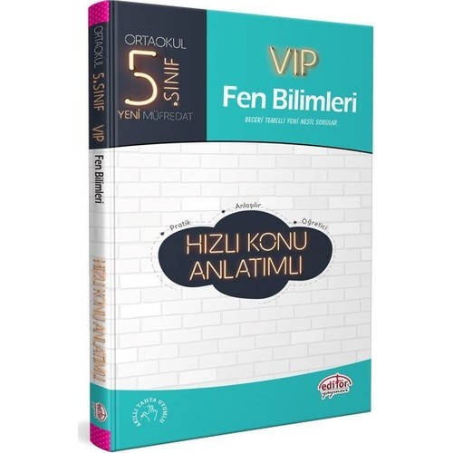 Editör Yayınları 5. Sınıf VIP Fen ve Bilimleri Hızlı Konu Anlatımlı
