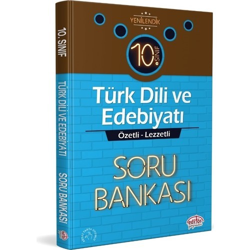Editör Yayınları 10. Sınıf Türk Dili ve Edebiyatı Özetli - Lezzetli Soru Bankası