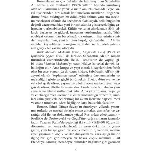 Kürk Mantolu Madonna - Sabahattin Ali