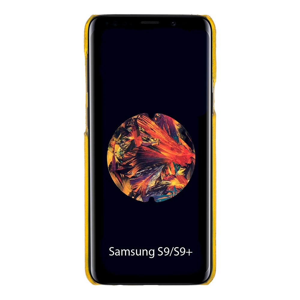 Maison de Noblesse Ultimate Jacket Deri Arka Kapak Samsung S9 Plus FL12 Sarı