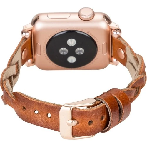 PLM Apple Watch Deri Kordon Wanda 38-40MM Ferro Rose Gold Trok RST2EF Taba