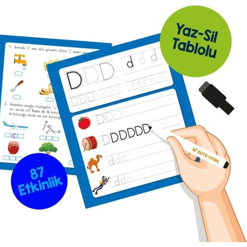 Bi Kutu Oyun Harfabe Etkinliklerle ve Hikayelerle Eğitici Alfabe Öğrenme Seti