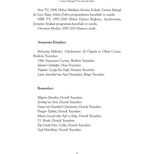 Ters Kanatlı Şahin - Osman Balcıgil