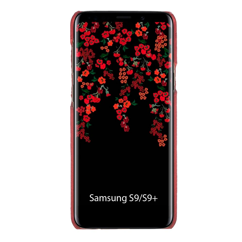 Maison de Noblesse Ultimate Jacket Deri Arka Kapak Samsung S9 Plus ERC2 Kırmızı