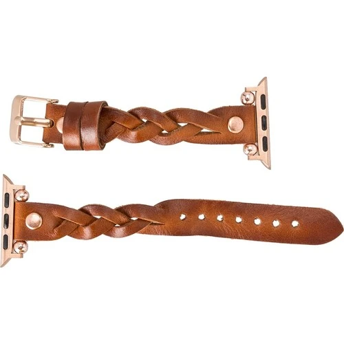 PLM Apple Watch Deri Kordon Wanda 38-40MM Ferro Rose Gold Trok RST2EF Taba