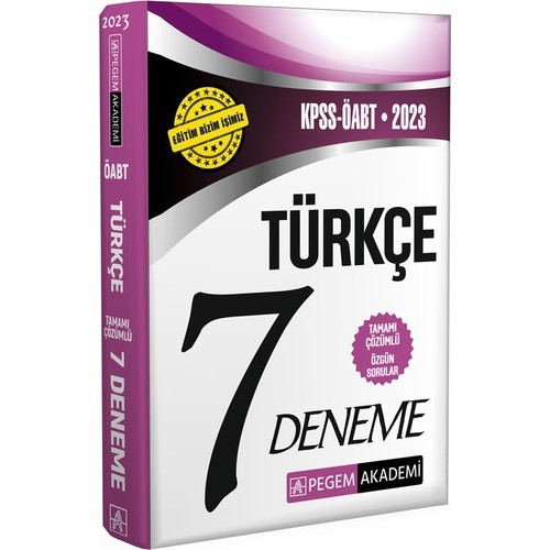 Pegem Akademi Yayıncılık 2023 KPSS ÖABT Türkçe Öğretmenliği 7 Deneme