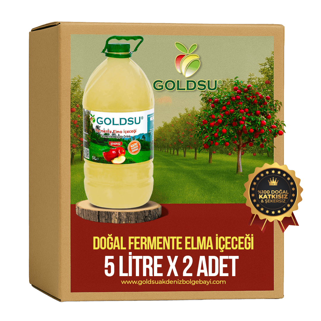 Goldsu 5 Litre 2 Adet Doğal Fermente Elma İçeceği