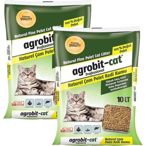 Agrobit Cat Çam Peleti Kedi Kumu 10 lt x 2 Adet 6601-06