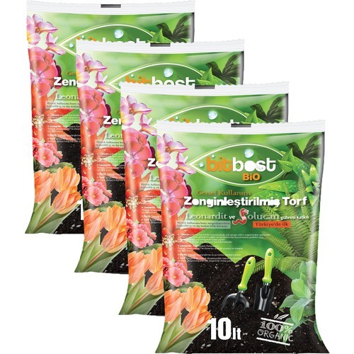 Bitbest Bio 2'li 20 lt Gübreli Bitki ve Saksı Toprağı Torf U