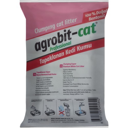 Agrobit Cat Bebek Pudrası Kedi Kumu Doğal Bentonit İnce Taneli 10 Lt  6602-09