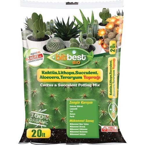 Bitbest Bio Kaktüs Lithops ve Succul.toprağı 20 lt Gübreli Karışım