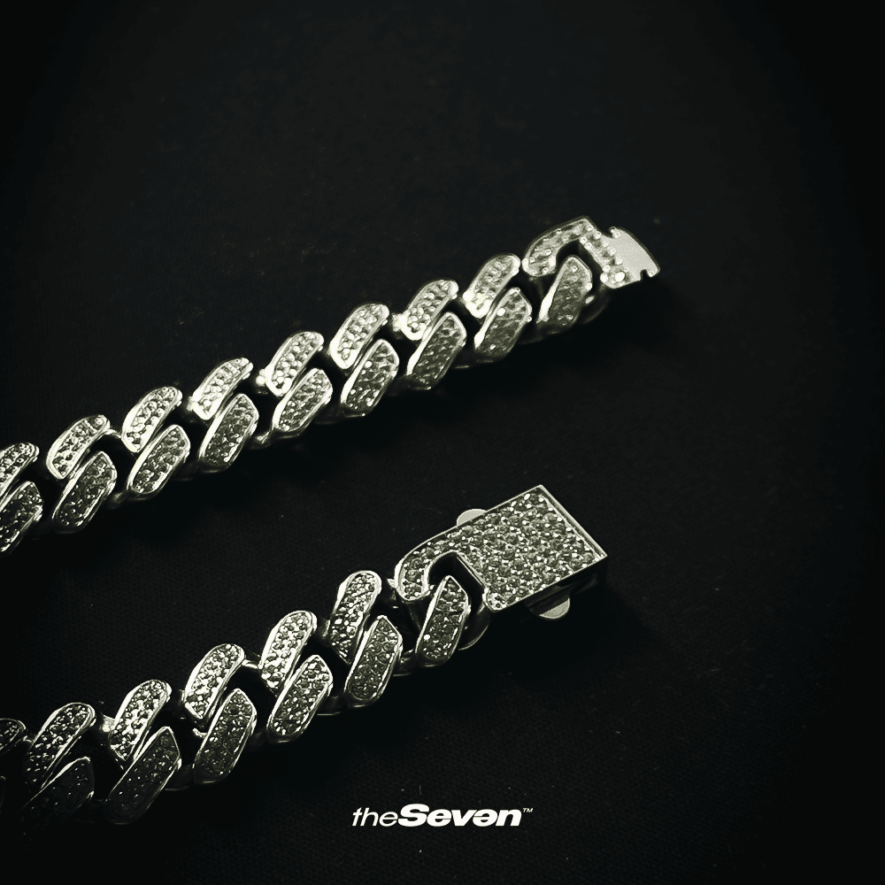 Iced Out 15mm Cuban Chain Bileklik Paslanmaz Çelik