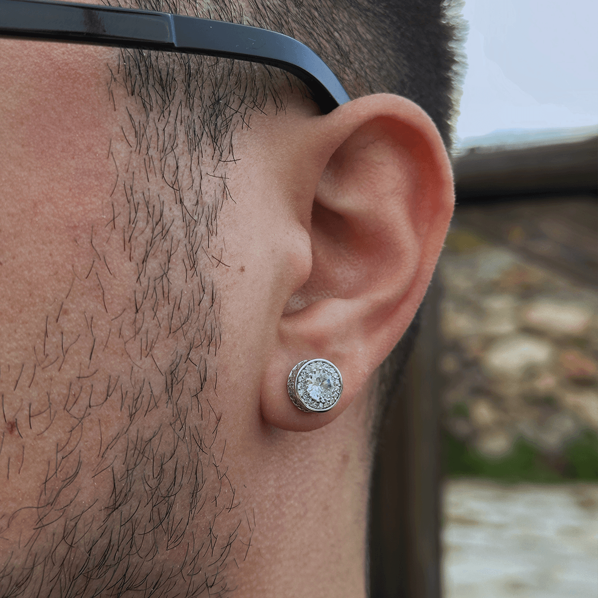 Iced Out Micro Circle Küpe
