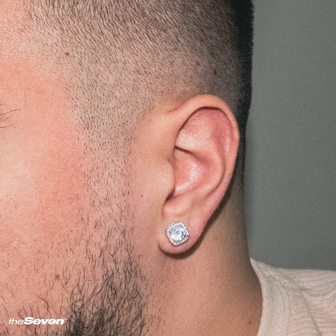 Kare Montür Küpe 925 Ayar Gümüş