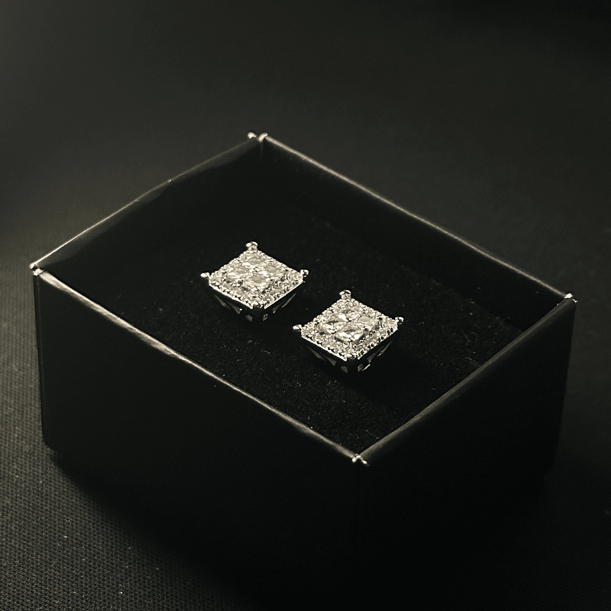 Iced Out Square Cut v2 Küpe