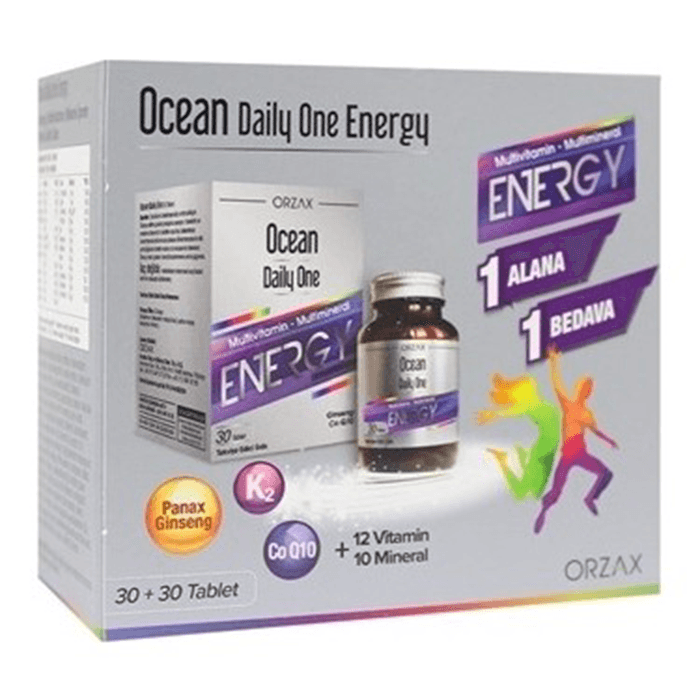 Orzax Ocean Daily One Energy Multivitamin&Multimineral 1 Alana 1 Bedava 30 +30 Tablet