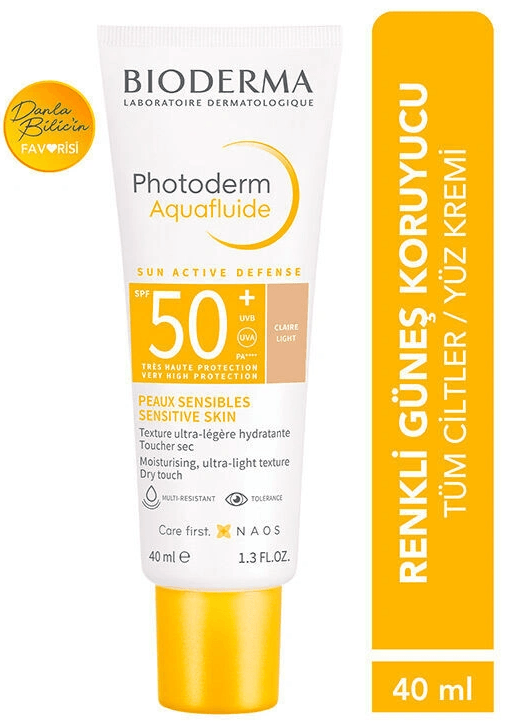 BIODERMA Photoderm Aquafluide Spf 50+ Light Renkli Güneş Kremi 40 ml