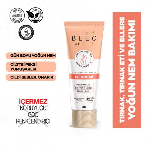 Beeo Apicare Propolisli 24 Saat Nemlendirici Bakım El Kremi 50 ml