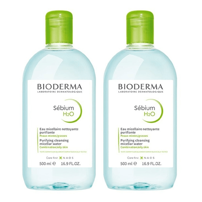 Bioderma Sebium H2O Durulama Gerektirmeyen Temizleyici Misel Suyu 2 x 500 ML