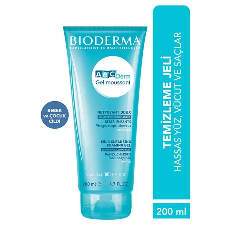 Bioderma Abcderm Foaming Cleanser Çocuklar için Temizleme Jeli 200 ml