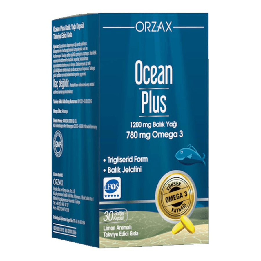 Orzax Ocean Plus 1200 Mg Balık Yağı 30 Kapsül