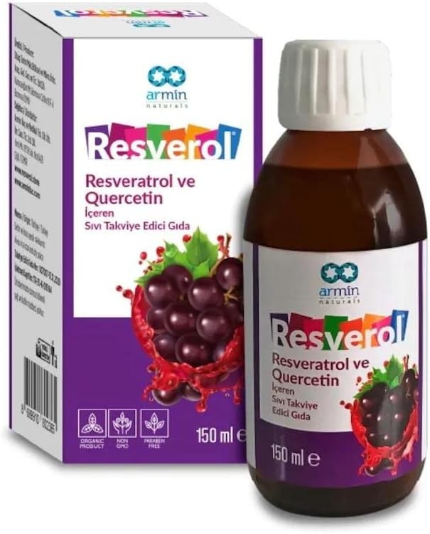 Resverol Resveratrol ve Quercetin İçeren Sıvı Takviye Edici Gıda 150 ml