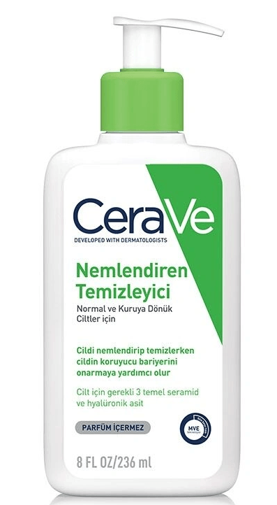 CeraVe Nemlendiren Temizleyici Normal ve Kuruya Dönük Ciltler İçin 236 ml