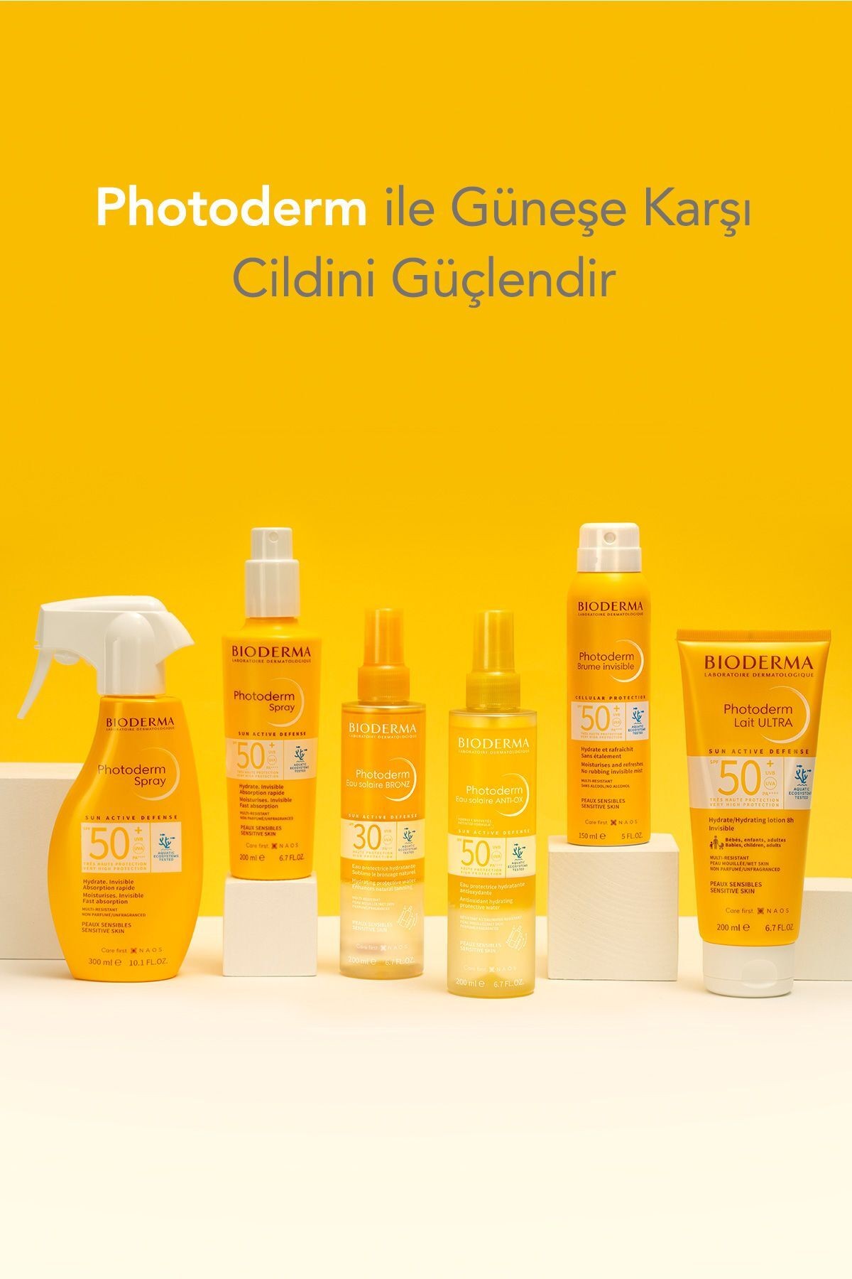 BIODERMA Photoderm Lait Ultra Spf 50+ Tüm Ciltler için Yüksek Koruma Süt Formda Yüz, Vücut Güneş Kremi 100 ml