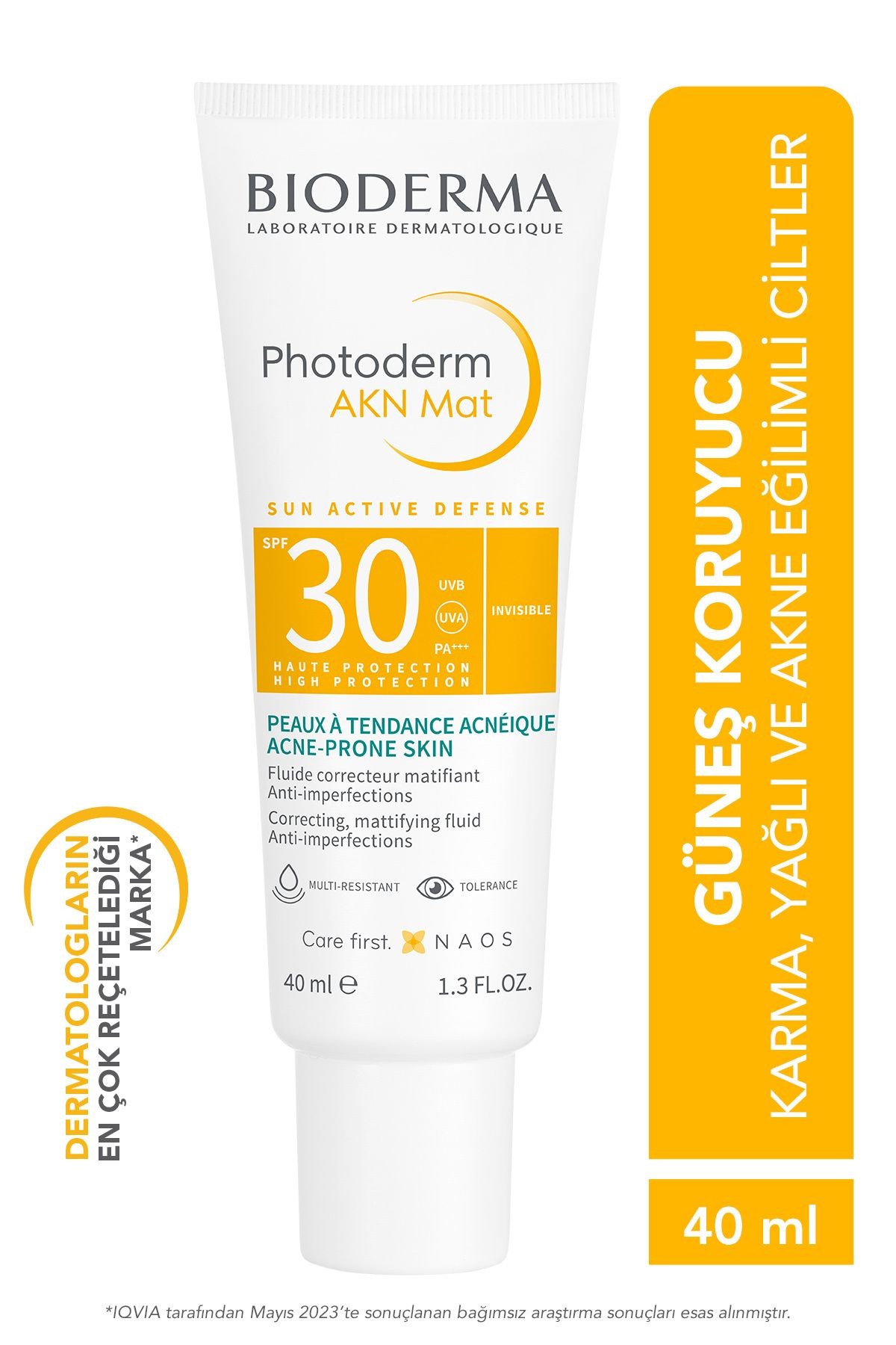 BIODERMA Photoderm AKN Mat Akne Eğilimli Ciltler İçin Matlaştırıcı Etkili Spf 30+ Güneş Koruyucu 40 ml