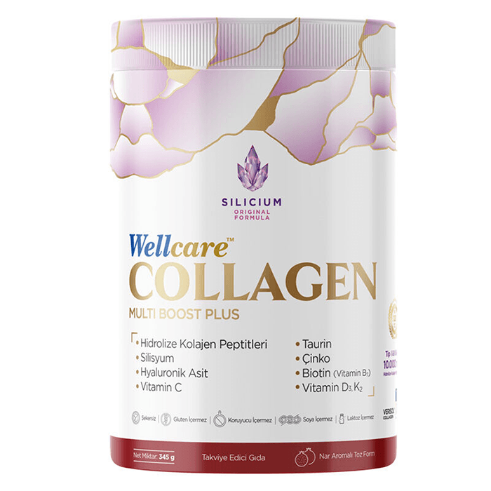 Wellcare Collagen Multi Boost Plus Tip 1-2-3 10.000 mg Nar Aromalı 345 g Toz Form/Kavanoz